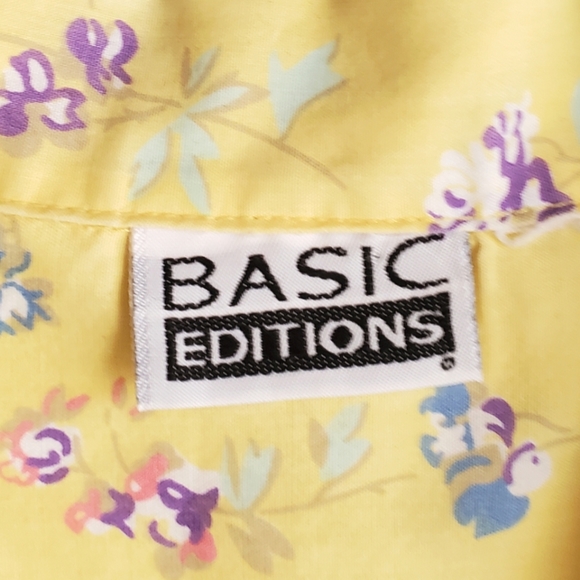Vintage Yellow Floral Buttondown Top - Picture 8 of 9